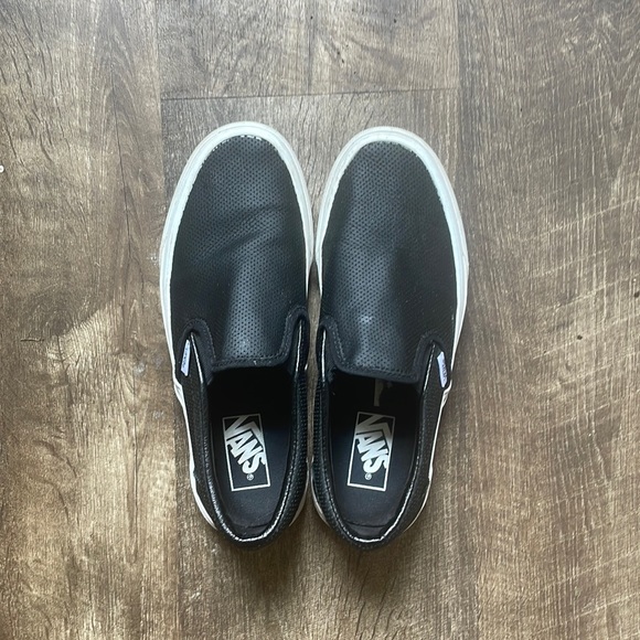 Black leather vans - Picture 1 of 2
